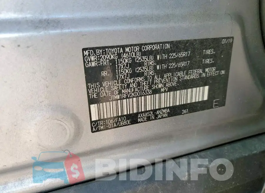 JTMW1RFV2KD016338 Photo# 13