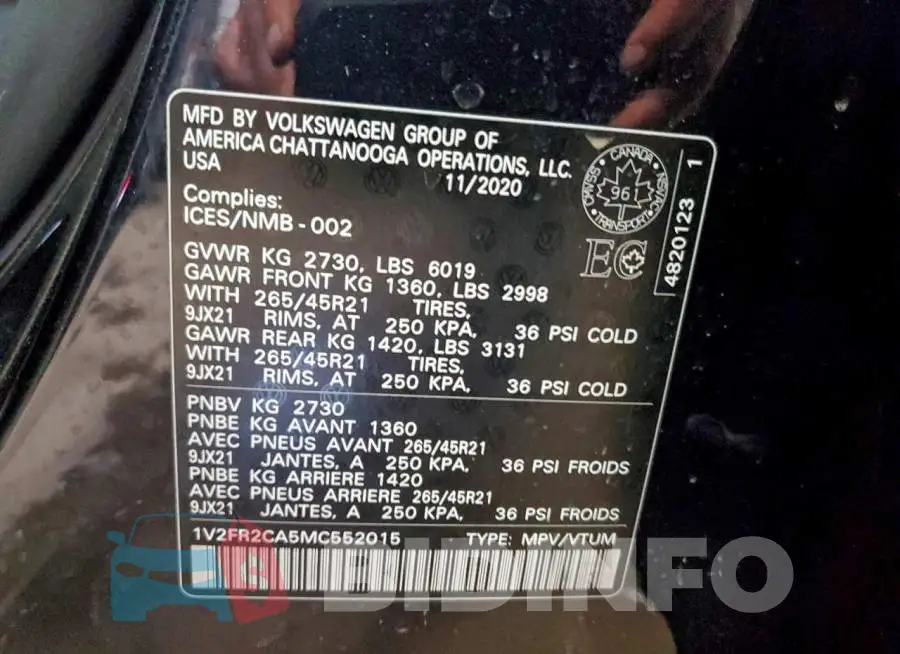 1V2FR2CA5MC552015 Photo# 14