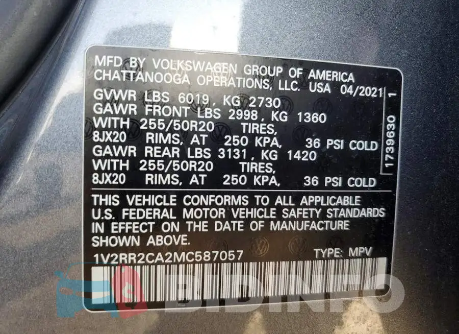 1V2RR2CA2MC587057 Photo# 13