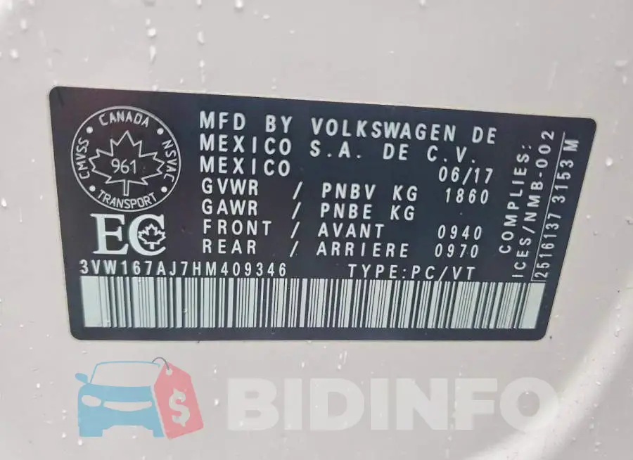 3VW167AJ7HM409346 Photo# 12