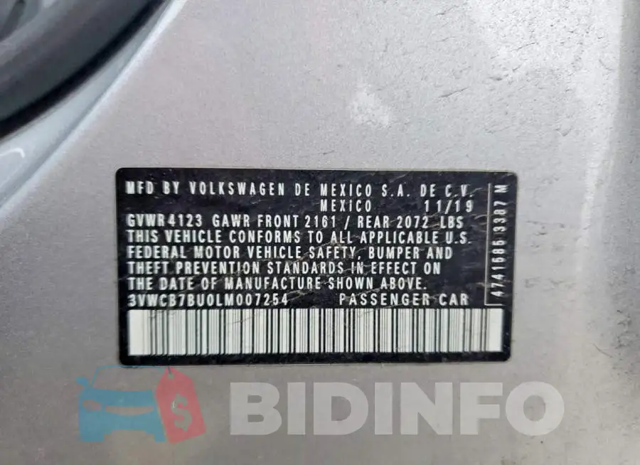 3VWCB7BU0LM007254 Photo# 13