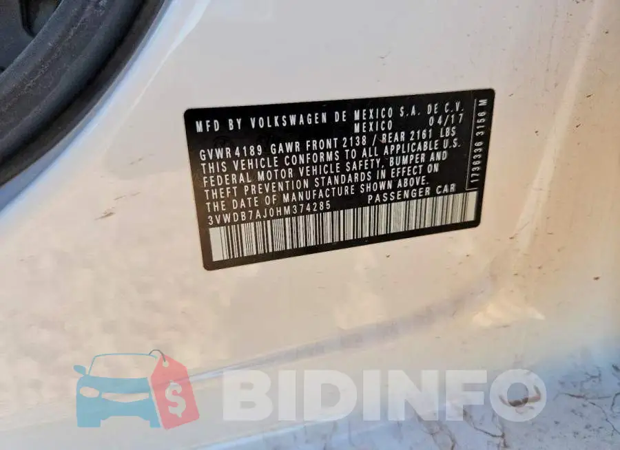 3VWDB7AJ0HM374285 Photo# 12