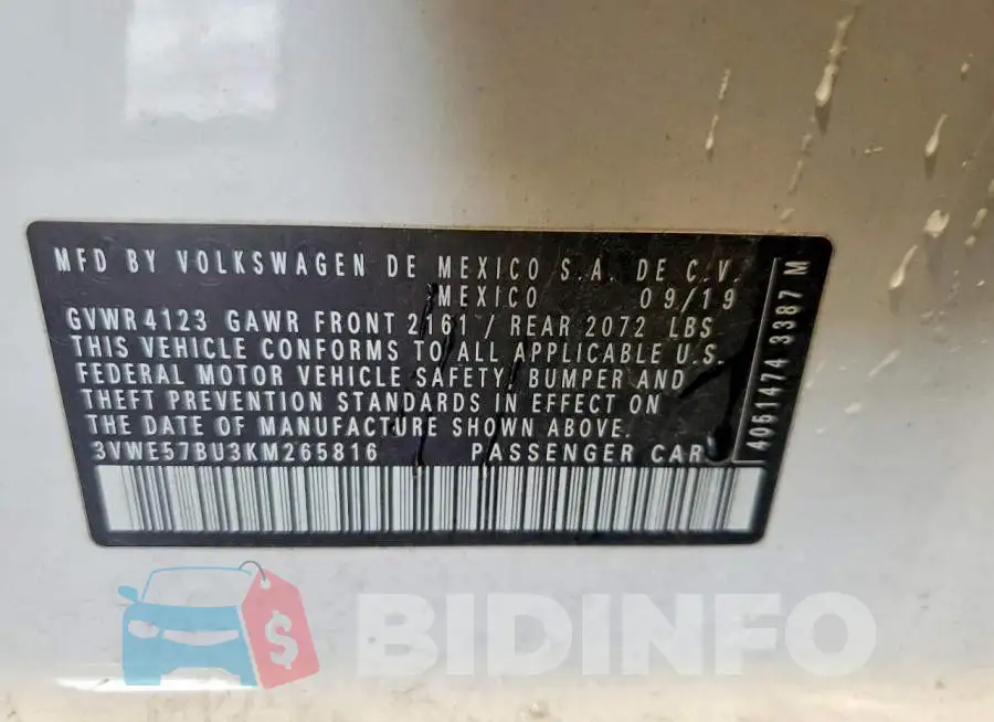 3VWE57BU3KM265816 Photo# 12