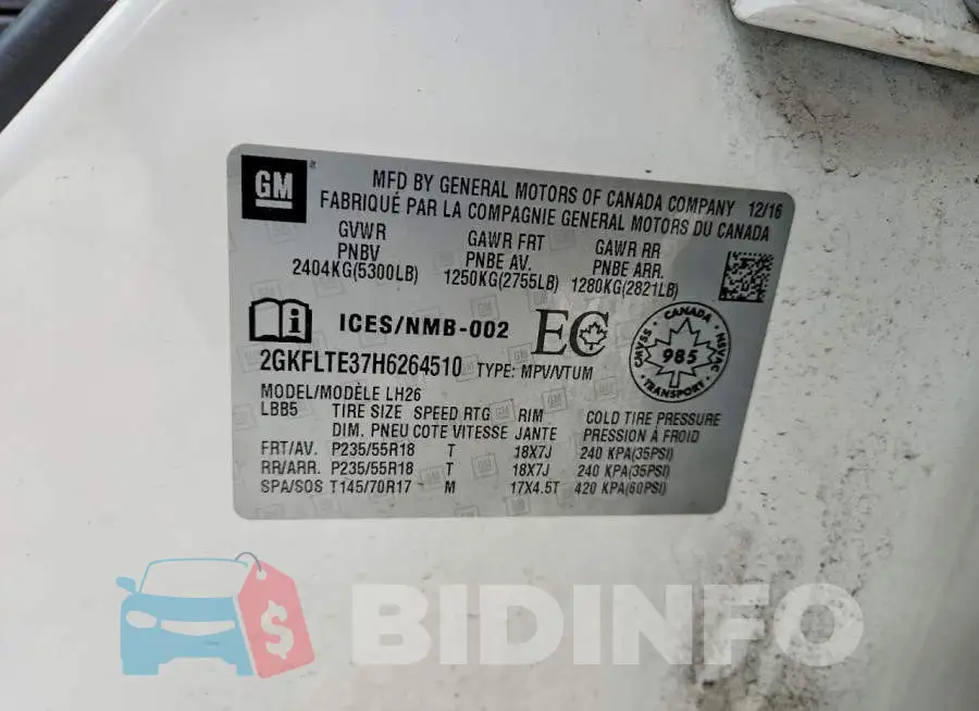 2GKFLTE37H6264510 Photo# 13