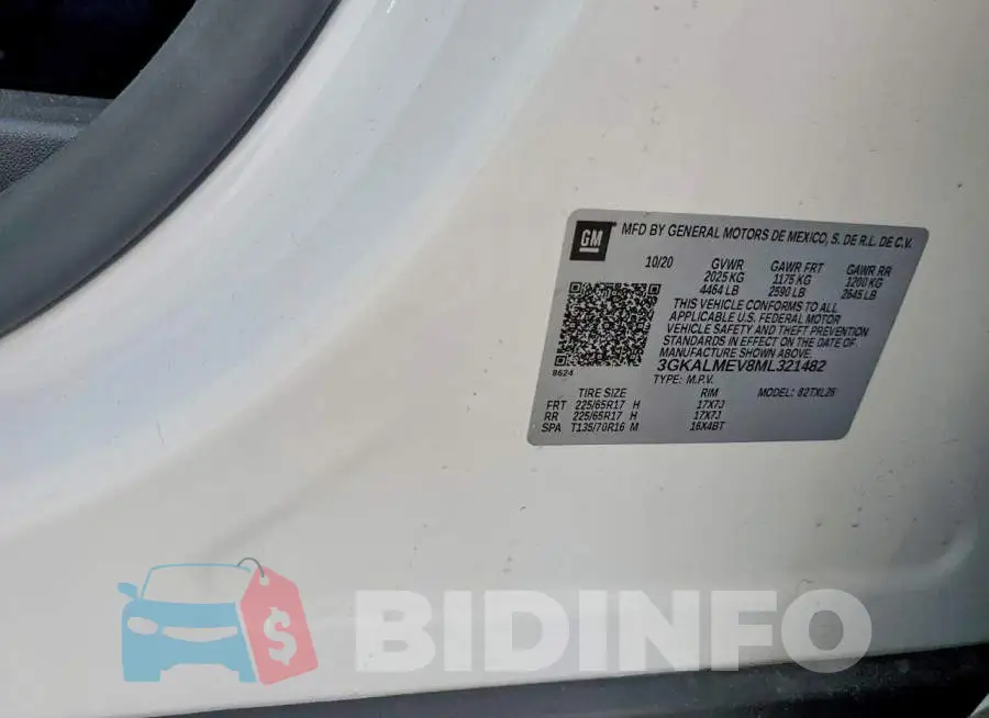3GKALMEV8ML321482 Photo# 13
