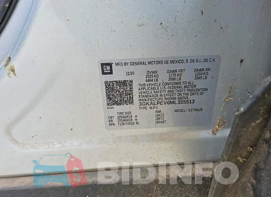 3GKALPEV6ML335513 Photo# 13