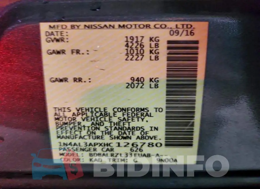1N4AL3APXHC126780 Photo# 12