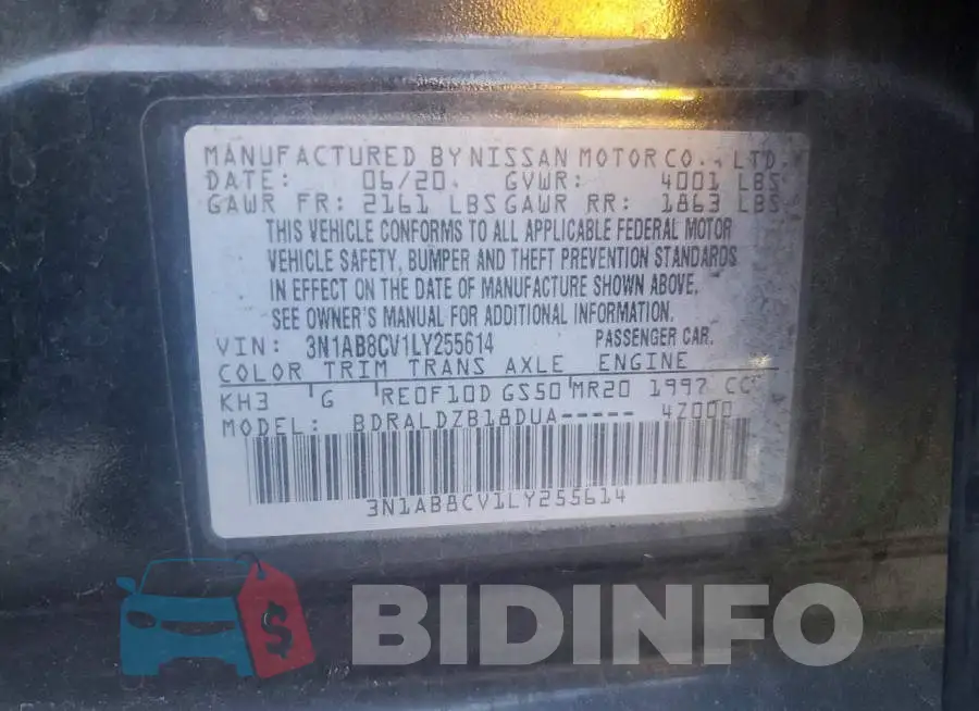 3N1AB8CV1LY255614 Photo# 12