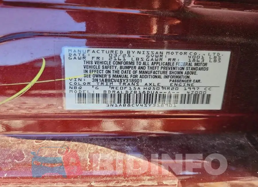 3N1AB8CV4SY318901 Photo# 13