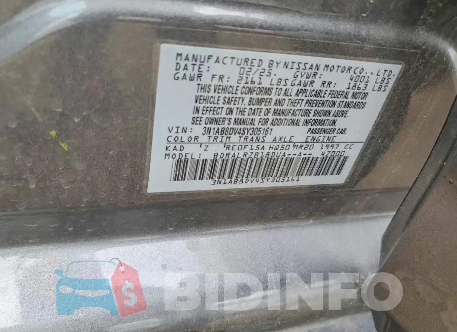 3N1AB8DV4SY305161 Photo# 12