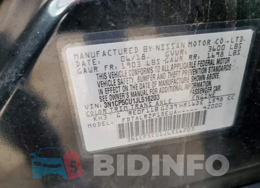 3N1CP5CU1JL516203 Photo# 12