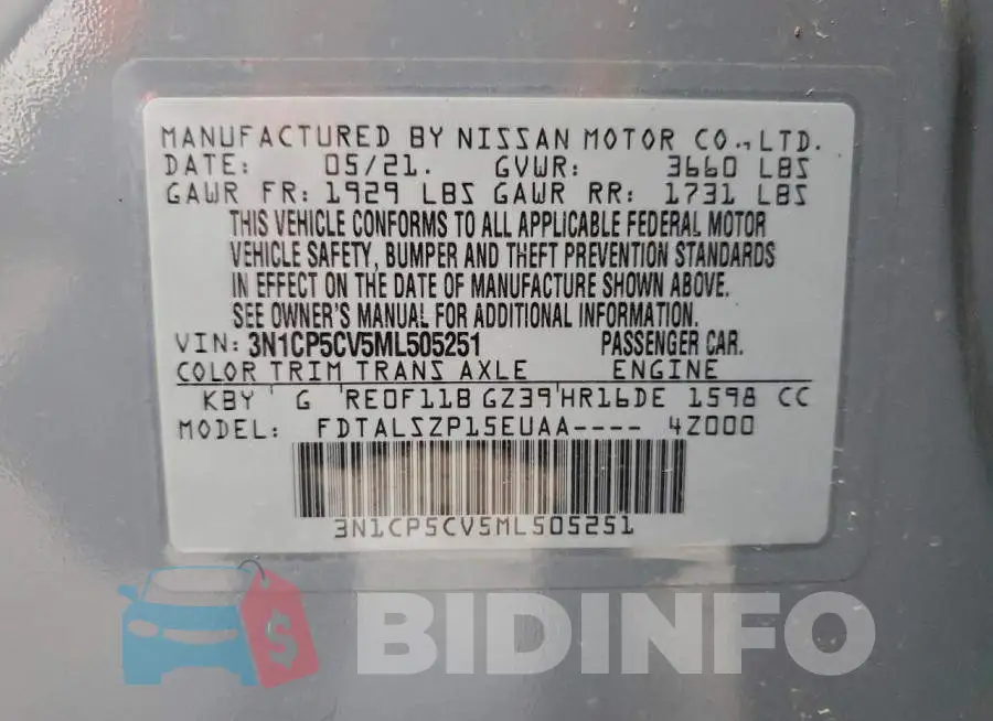 3N1CP5CV5ML505251 Photo# 12