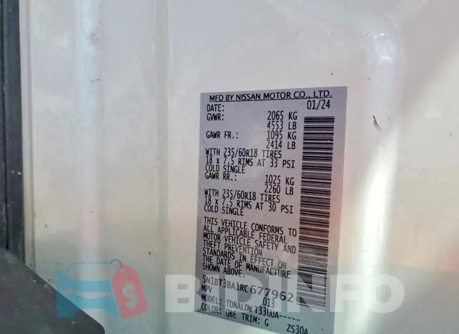 5N1BT3BA1RC677962 Photo# 13