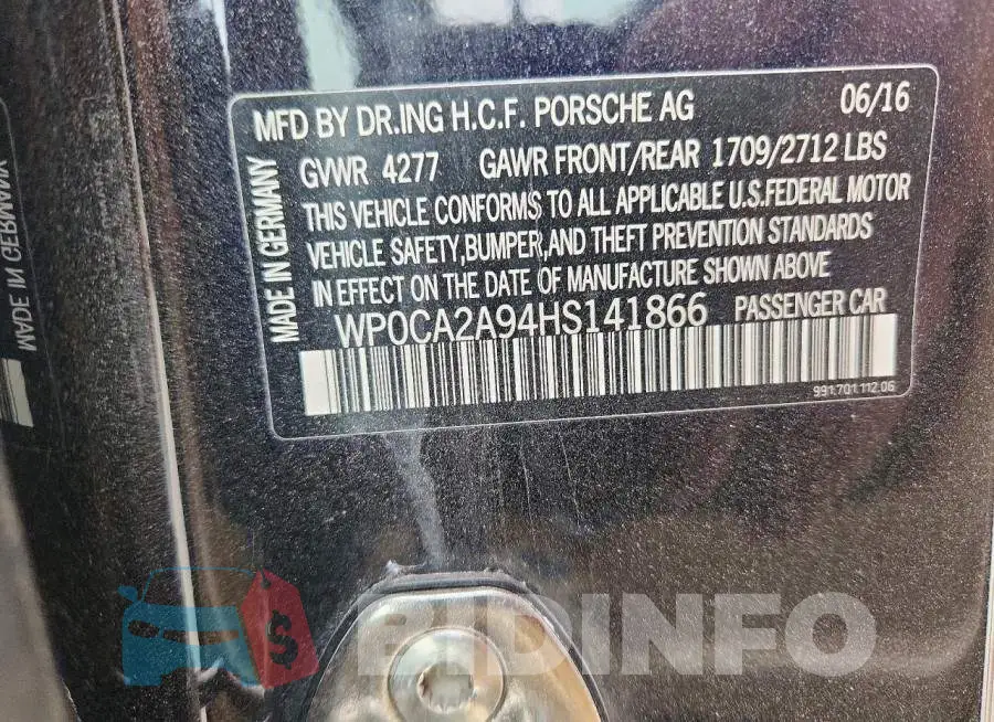 WP0CA2A94HS141866 Photo# 13
