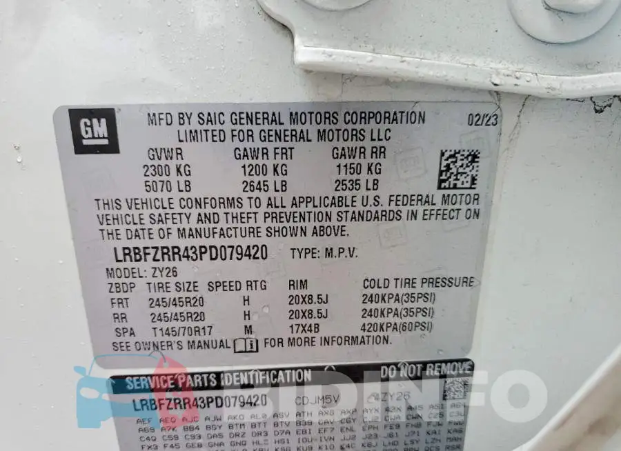 LRBFZRR43PD079420 Photo# 13