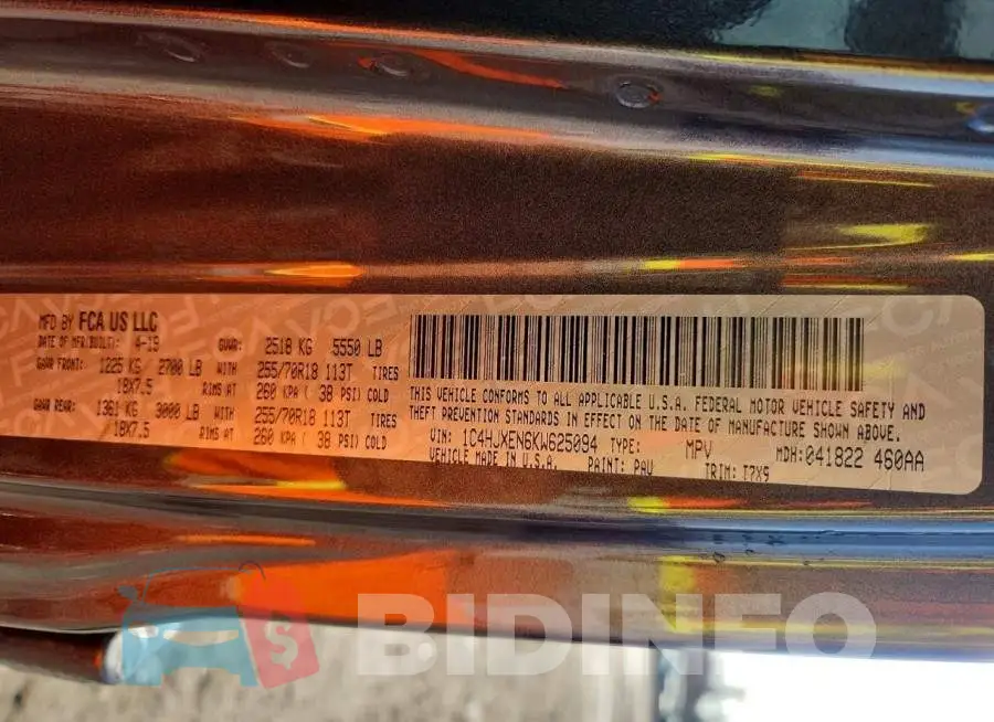 1C4HJXEN6KW625094 Photo# 13
