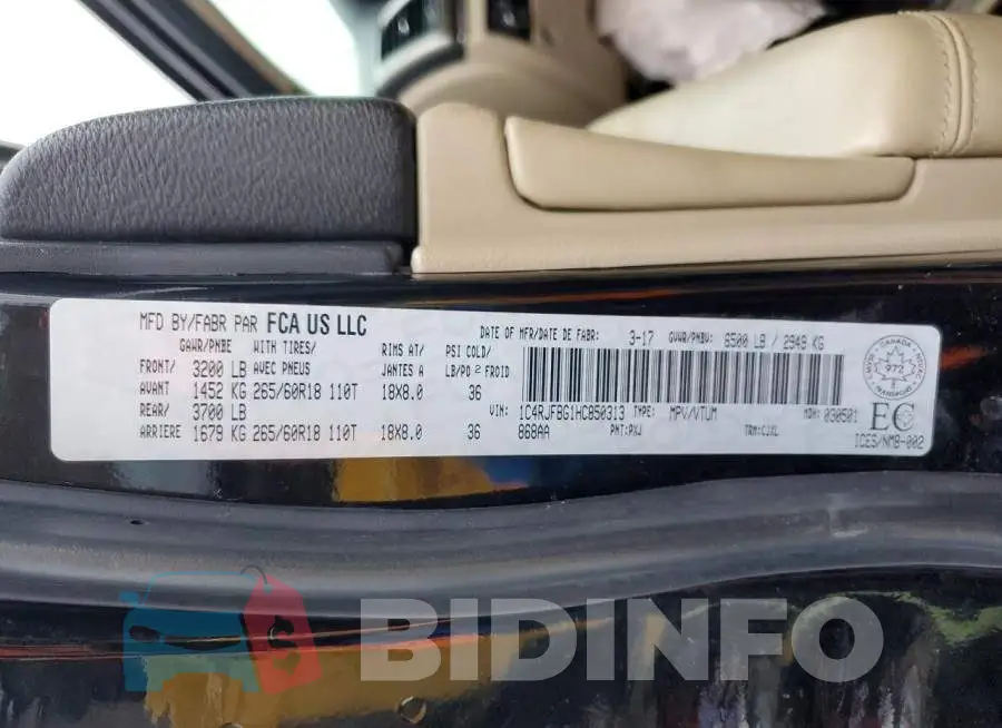 1C4RJFBG1HC850313 Photo# 14