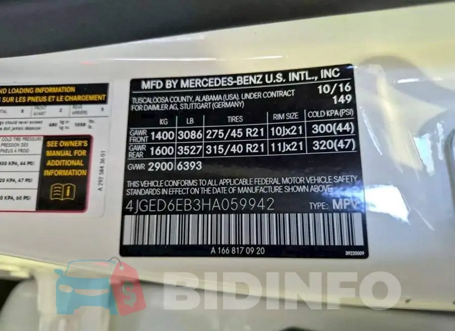 4JGED6EB3HA059942 Photo# 10