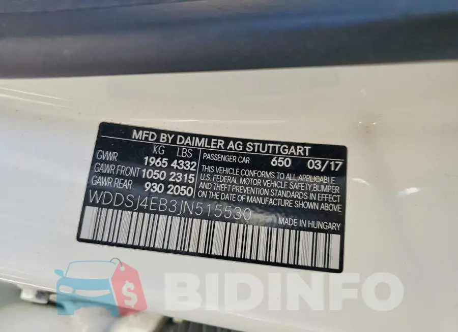 WDDSJ4EB3JN515530 Photo# 12