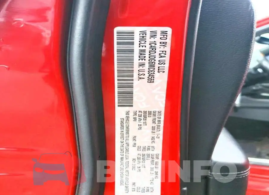 1C4RDJDG6MC634569 Photo# 14