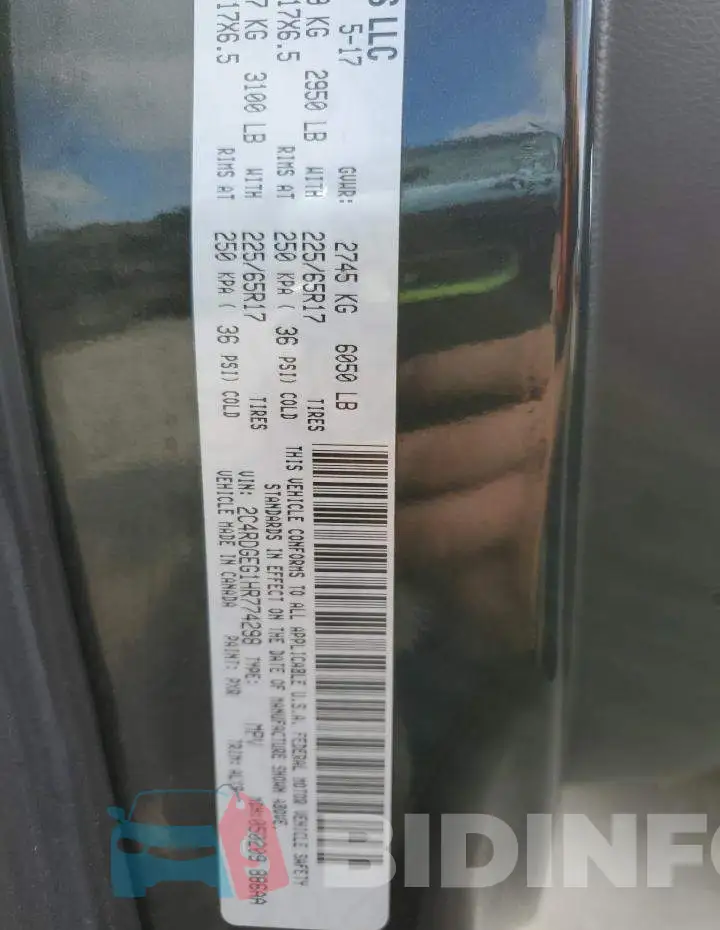 2C4RDGEG1HR774298 Photo# 13