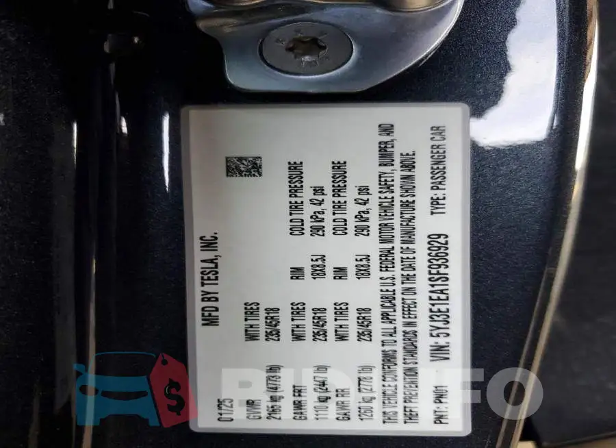 5YJ3E1EA1SF936929 Photo# 12