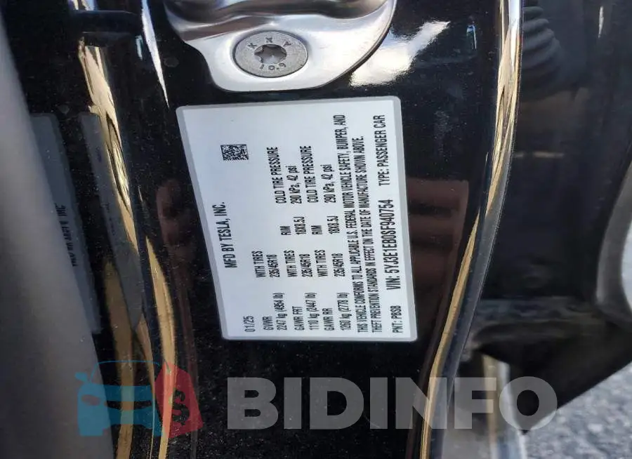 5YJ3E1EB0SF940754 Photo# 12