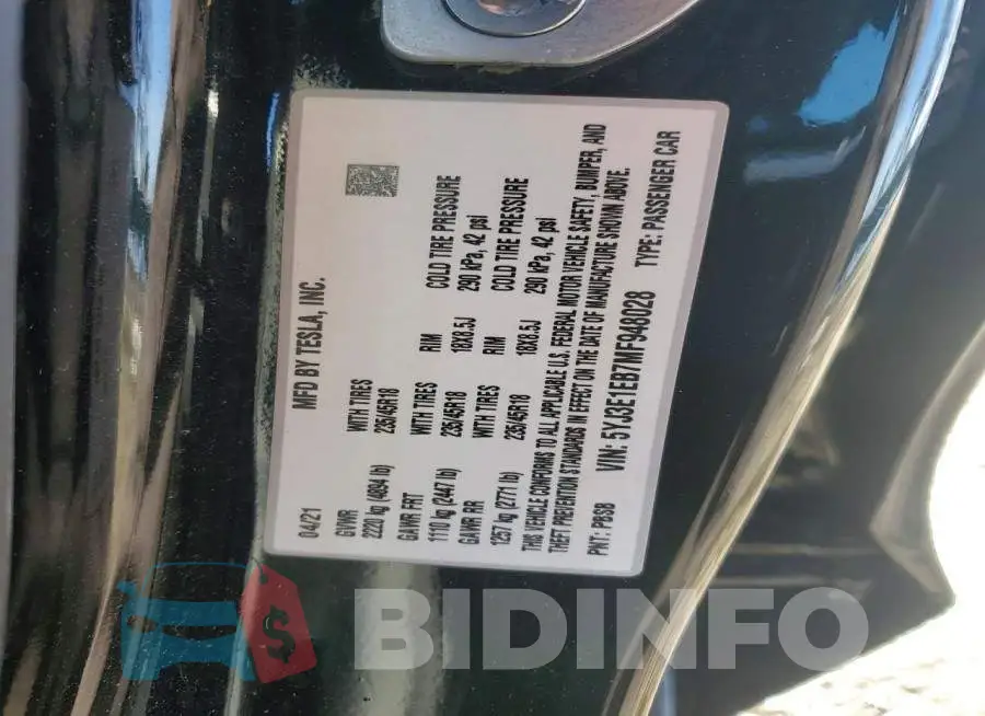 5YJ3E1EB7MF948028 Photo# 13