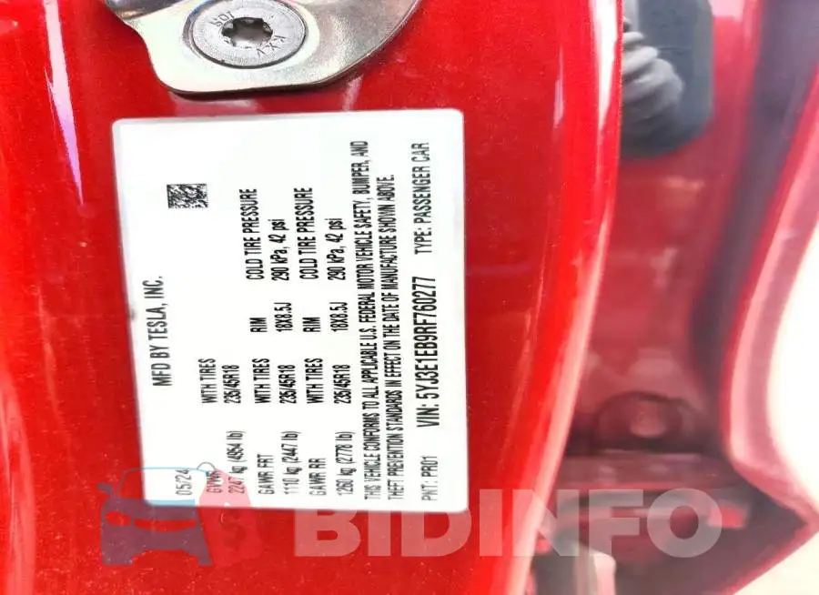 5YJ3E1EB9RF760277 Photo# 12