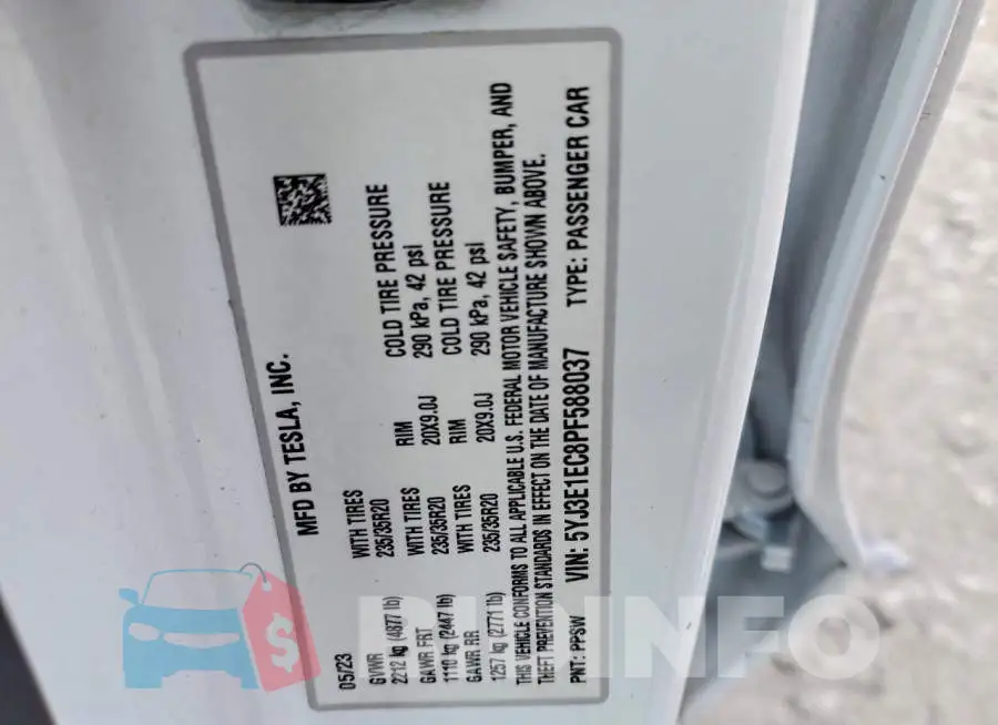 5YJ3E1EC8PF588037 Photo# 12