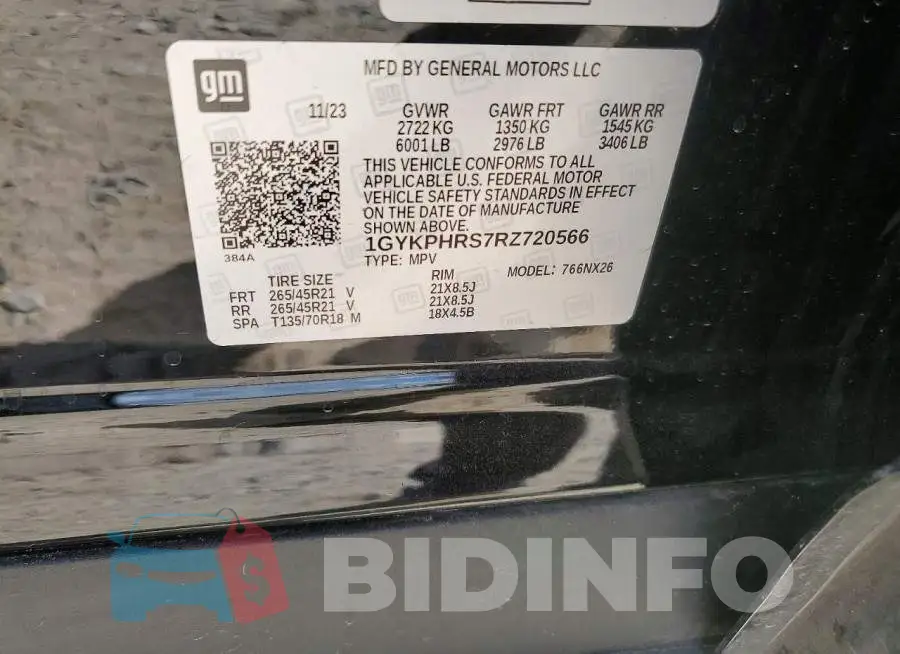 1GYKPHRS7RZ720566 Photo# 13