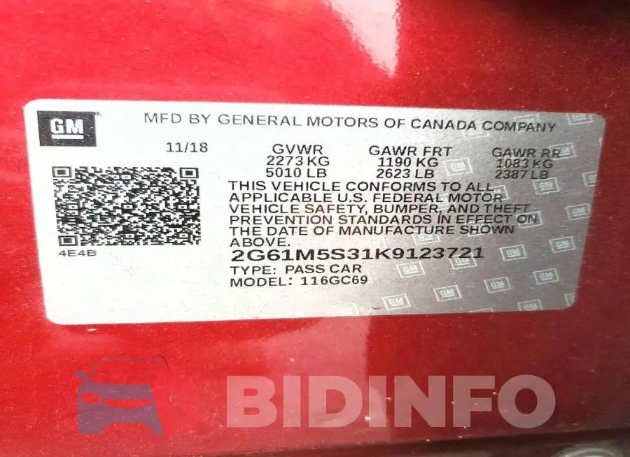 2G61M5S31K9123721 Photo# 12