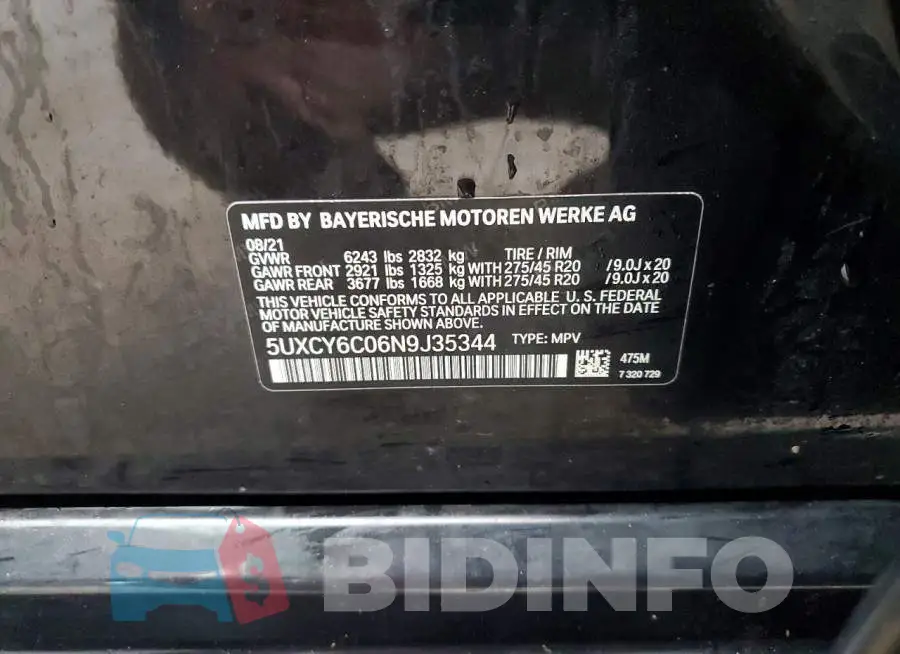 5UXCY6C06N9J35344 Photo# 13