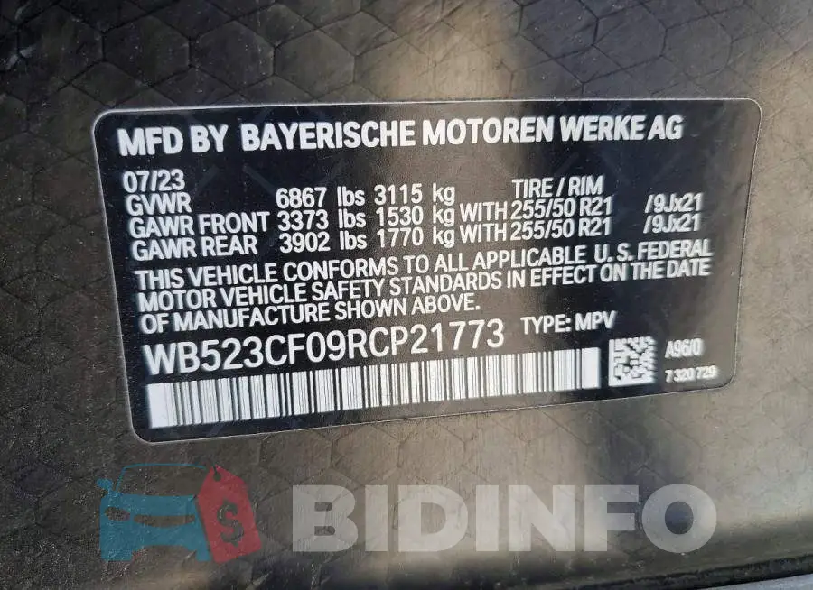 WB523CF09RCP21773 Photo# 12