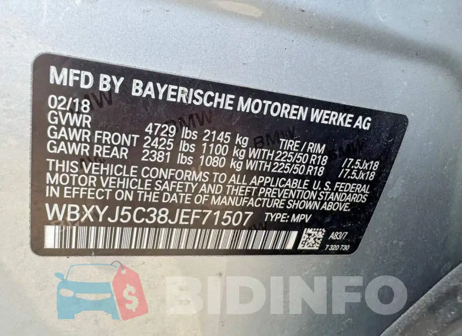 WBXYJ5C38JEF71507 Photo# 10