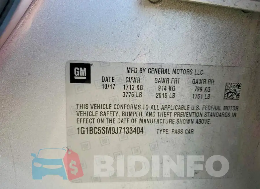 1G1BC5SM9J7133404 Photo# 12