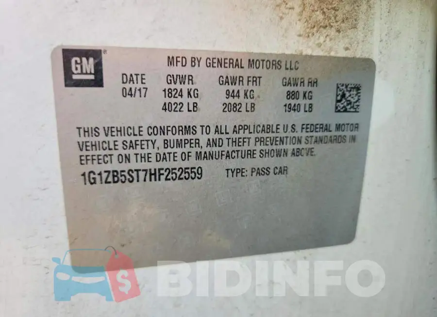1G1ZB5ST7HF252559 Photo# 12