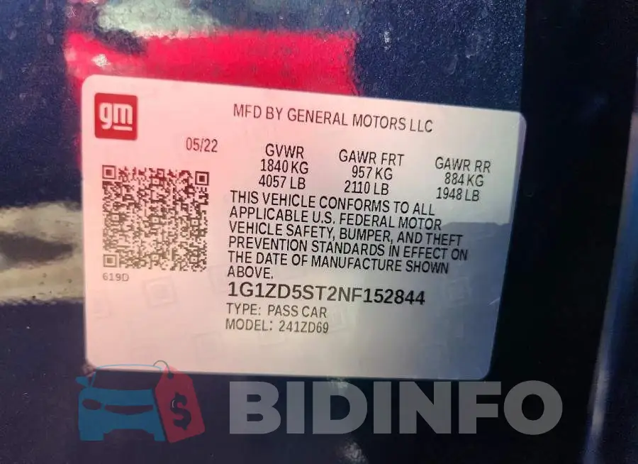 1G1ZD5ST2NF152844 Photo# 12