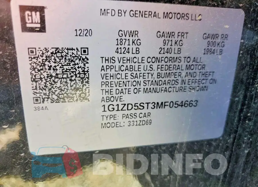 1G1ZD5ST3MF054663 Photo# 12