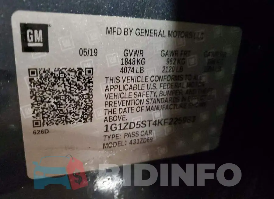 1G1ZD5ST4KF225983 Photo# 12