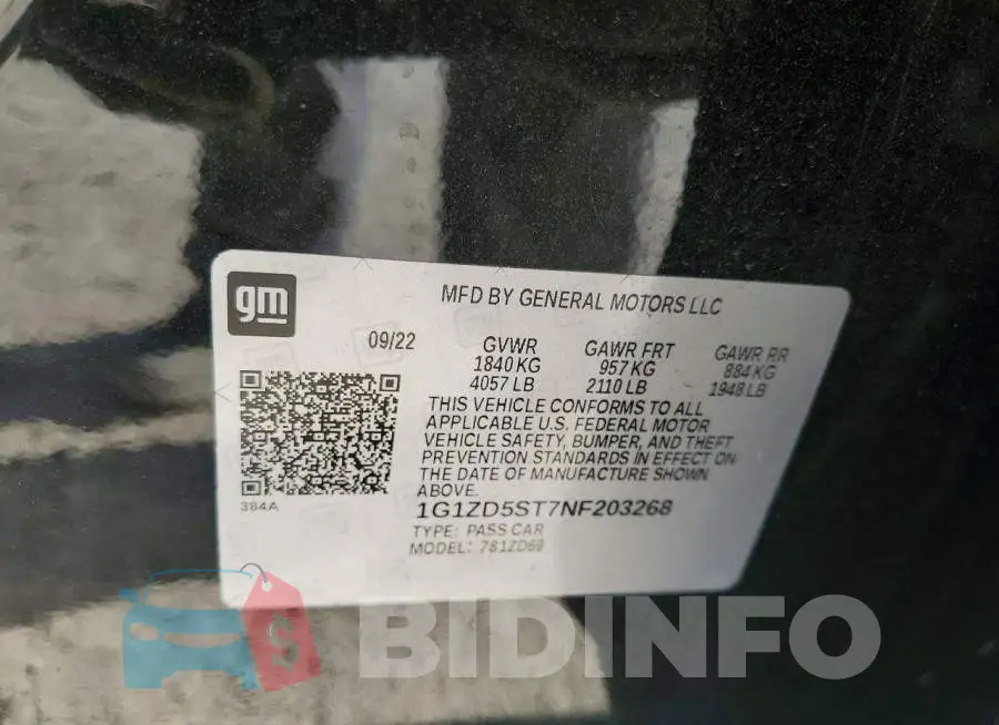 1G1ZD5ST7NF203268 Photo# 12