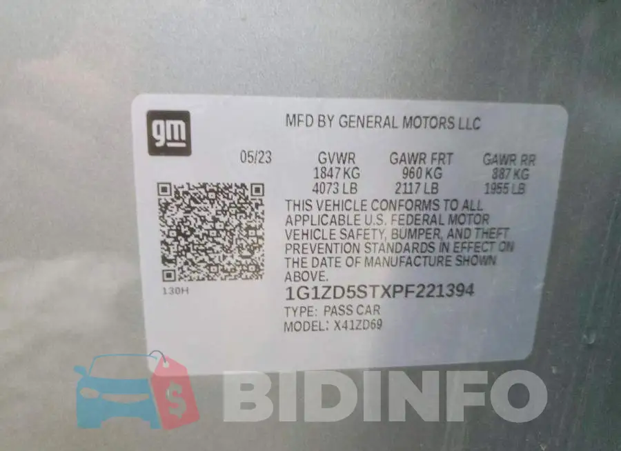 1G1ZD5STXPF221394 Photo# 12