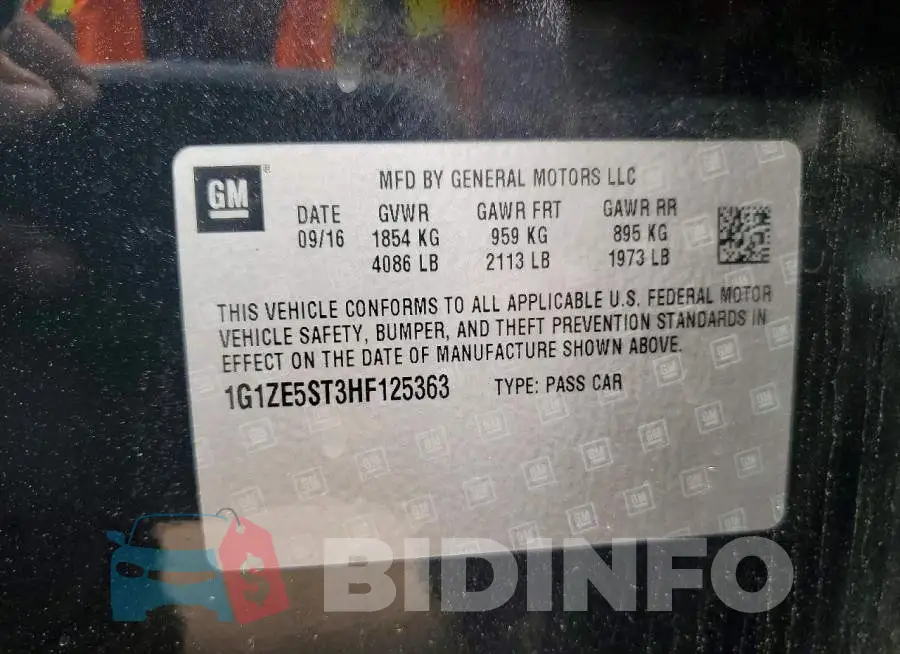 1G1ZE5ST3HF125363 Photo# 12