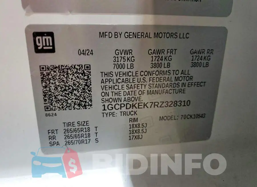1GCPDKEK7RZ328310 Photo# 13