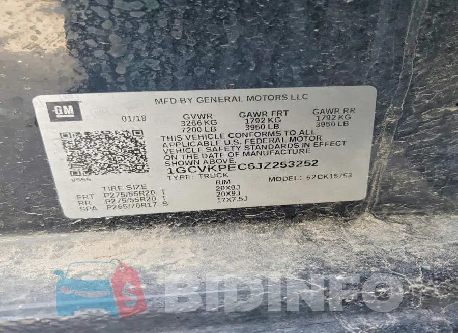 1GCVKPEC6JZ253252 Photo# 12