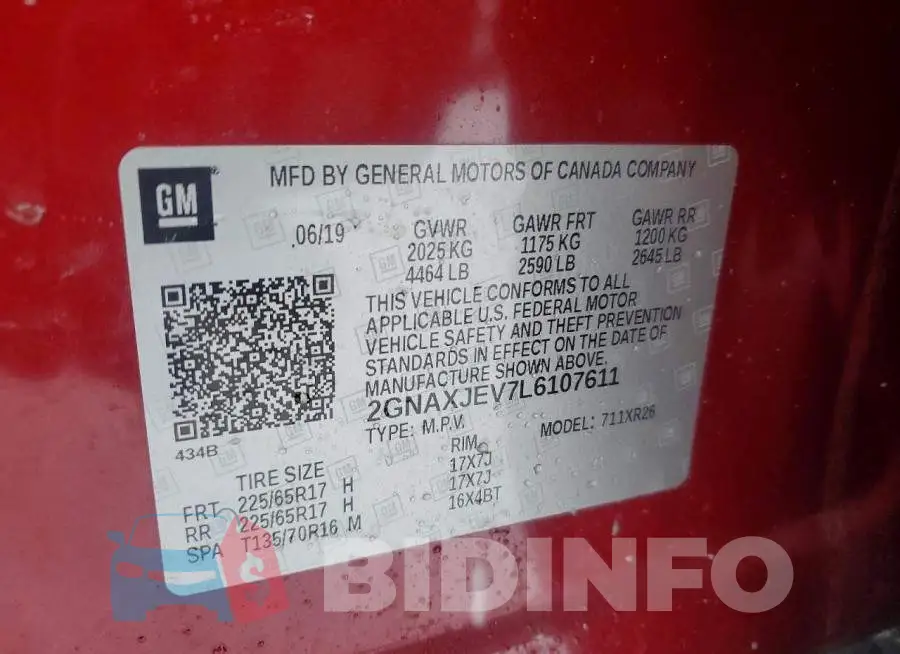 2GNAXJEV7L6107611 Photo# 13