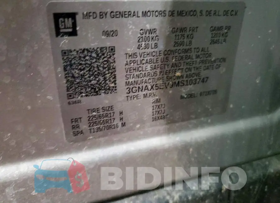 3GNAX5EV9MS103747 Photo# 13