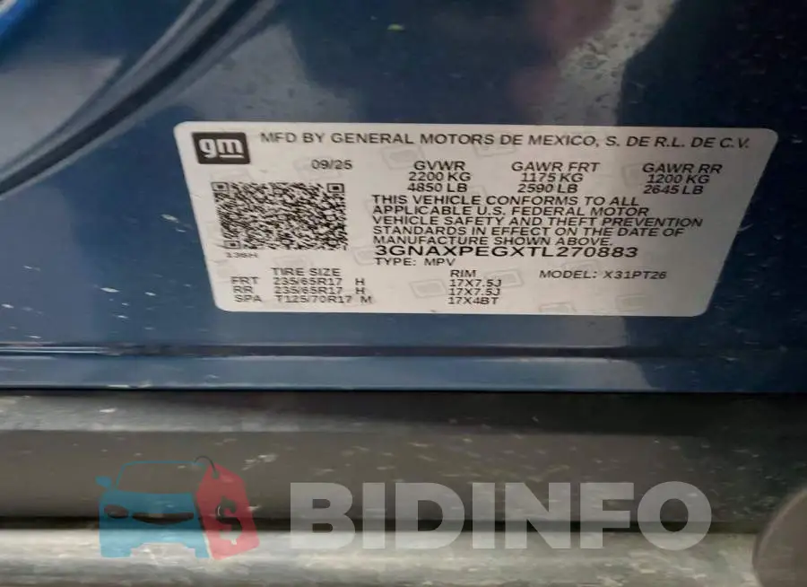 3GNAXPEGXTL270883 Photo# 13