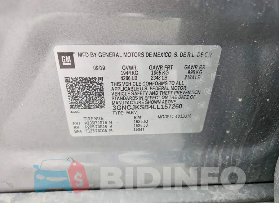 3GNCJKSB4LL157260 Photo# 13