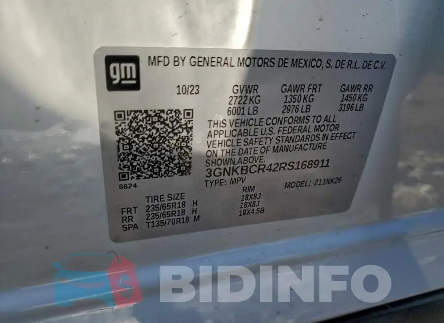 3GNKBCR42RS168911 Photo# 13
